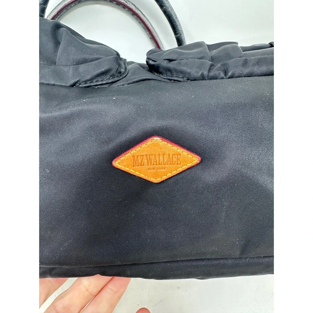 MZ Wallace Kate Shoulder Bag in Bedford Nylon Black